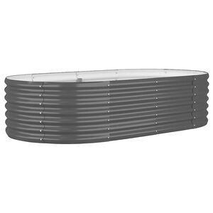 vidaXL Lit sur&eacute;lev&eacute; de jardin Acier galvanis&eacute; Anthracite