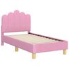 vidaXL Cadre de lit pour tout-petit avec t&ecirc;te de lit Rose 70 x 140 cm