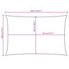 vidaXL Voile de parasol tissu oxford rectangulaire 3x6 m blanc
