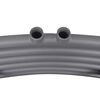 vidaXL S&egrave;che-serviettes eau chaude &agrave; rails incurv&eacute;s gris 480 x 480 mm