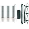 vidaXL Cl&ocirc;ture avec poteau Vert 0,8 x 25 m Acier et PVC
