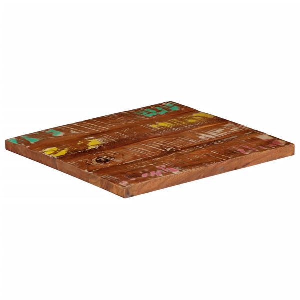 vidaXL Dessus de table 60x60x1,5 cm carr&eacute; bois massif de r&eacute;cup&eacute;ration