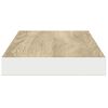 vidaXL &Eacute;tag&egrave;res flottantes 4 pcs ch&ecirc;ne et blanc 80x23,5x3,8 cm MDF