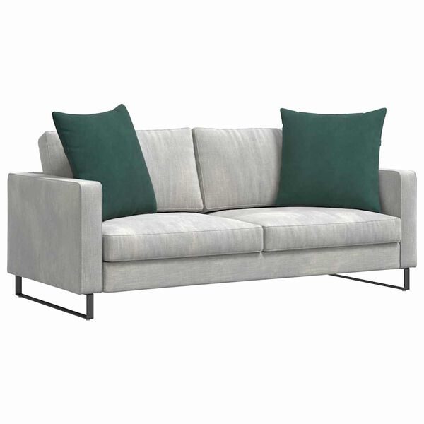 vidaXL Coussins de canap&eacute; 2 pcs Vert fonc&eacute; 60 x 60 cm