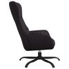 vidaXL Chaise de relaxation avec tabouret Noir Similicuir