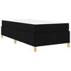 vidaXL Cadre de lit avec matelas Noir 90 x 190 cm tissu
