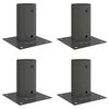 vidaXL Ancre ronde au sol 4 pc Anthracite 15 x 15 x 15 cm m&eacute;tal