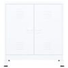 vidaXL Coffre de rangement industriel Blanc 90x40x100 cm Acier