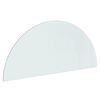 vidaXL Plaque de verre de chemin&eacute;e Demi-rond 1200x500 mm