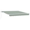 vidaXL Auvent r&eacute;tractable Vert et blanc 350 x 250 cm
