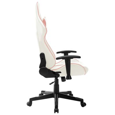 vidaXL Chaise de jeu Blanc et rose Cuir artificiel