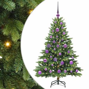 vidaXL Sapin de No&euml;l artificiel avec 150 LED Vert 120 cm PE et PVC
