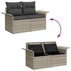 vidaXL Ensemble de canap&eacute; de jardin 8 pcs Gris clair Poly Rattan