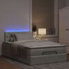 vidaXL Lit ottoman avec matelas et LED gris clair 120x190cm velours