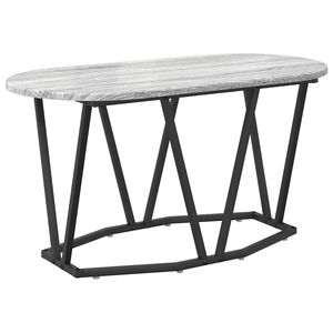 vidaXL Table basse Gris 80 x 40 x 40.5 cm Bois d'ing&eacute;nierie et m&eacute;tal