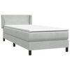 vidaXL Sommier &agrave; lattes de lit et matelas gris clair 80x210 cm velours
