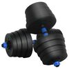 vidaXL Ensemble Halt&egrave;re-Barre 2-en-1 30kg Noir et Bleu