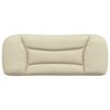 vidaXL Coussin de t&ecirc;te de lit Hvar cr&egrave;me 100 cm tissu