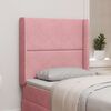 vidaXL Oreille de t&ecirc;te de lit Rose 80 x 16 x 4 cm Velours