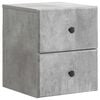vidaXL Cabinet de chevet mural Gris b&eacute;ton 34,5 x 33 x 40 cm