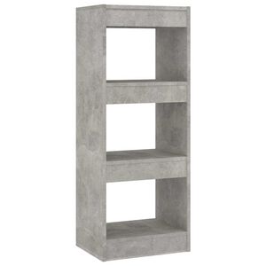 vidaXL Biblioth&egrave;que/s&eacute;parateur de pi&egrave;ce gris b&eacute;ton bois d'ing&eacute;nierie