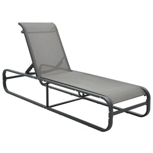 vidaXL Chaise longue Aluminium et textil&egrave;ne