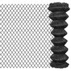 vidaXL Cl&ocirc;ture &agrave; mailles Acier 15 x 1,25 m Gris