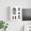 vidaXL Armoire suspendue avec &eacute;tag&egrave;re Blanc brillant 59 x 20 x 71,5 cm