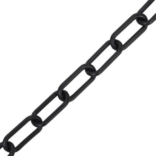 vidaXL Cha&icirc;ne d'avertissement Noir 30 m &Oslash;4 mm Plastique