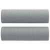 vidaXL Ensemble de canap&eacute;s 2 pcs coussins gris clair tissu