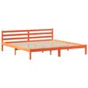 vidaXL Lit biblioth&egrave;que sans matelas cire marron 180x200 cm pin massif