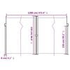 vidaXL Auvent lat&eacute;ral r&eacute;tractable beige 220x1200 cm