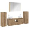 vidaXL Ensemble de mobilier de salle de bain 6 pc Ch&ecirc;ne artisanal