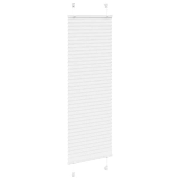 vidaXL Store pliss&eacute; blanc 45x100 cm largeur du tissu 44,4 cm polyester