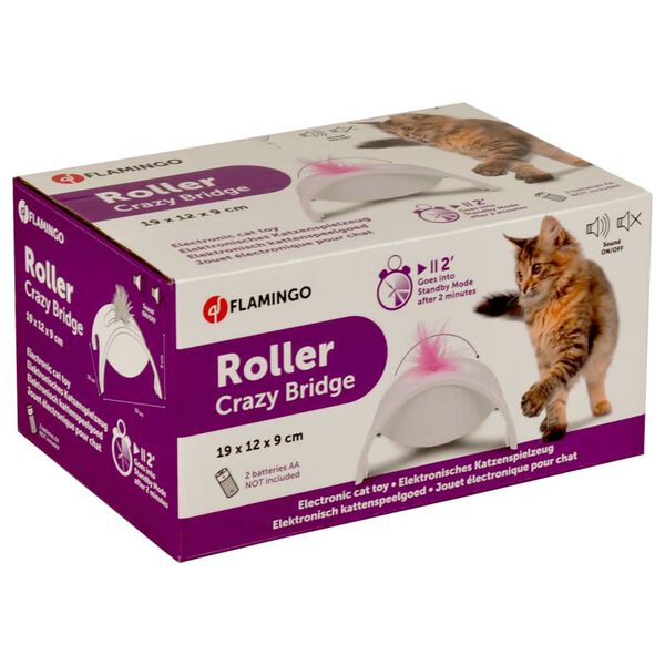 FLAMINGO Jouet pour chats Crazy Bridge 19x12x9 cm Blanc
