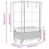 vidaXL Jardini&egrave;re sur&eacute;lev&eacute;e avec housse et roues aspect rotin