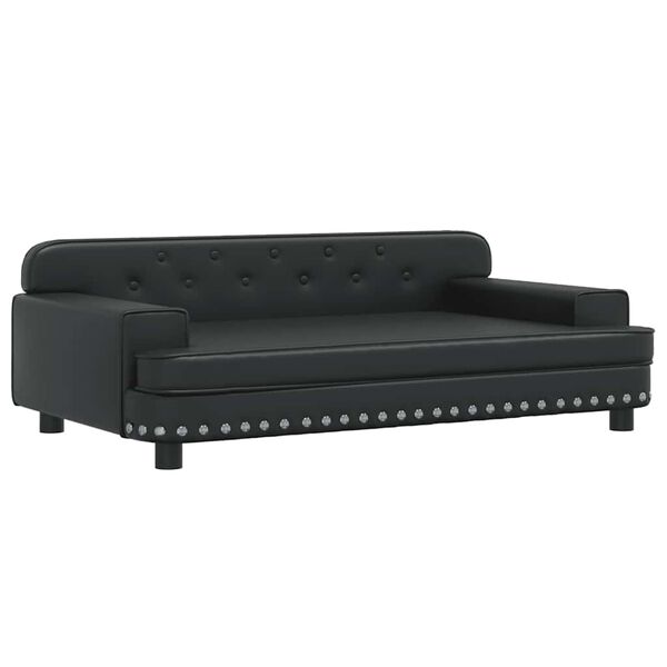 vidaXL Canap&eacute; pour enfants noir 90x53x30 cm similicuir