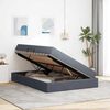 vidaXL Lit avec rangement et matelas Gris fonc&eacute; 140 x 190 cm Velours