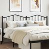 vidaXL T&ecirc;te de lit de remplacement m&eacute;tal noir 160 cm