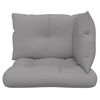 vidaXL Coussins de palette lot de 3 gris tissu