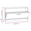 vidaXL Banc &agrave; chaussures Blanc brillant 80x24x45 cm Bois d'ing&eacute;nierie
