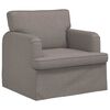 vidaXL Canap&eacute; 140cm 2 pcs Taupe M&eacute;tал