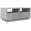vidaXL Table basse avec lumi&egrave;res LED gris b&eacute;ton 90x49x40 cm