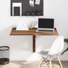 vidaXL Table murale pliable Chêne marron 100x60x56cm Bois d'ingénierie