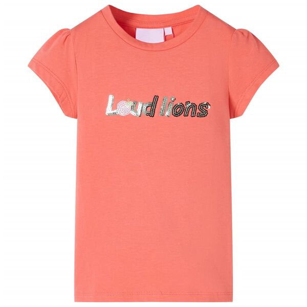 T-shirt enfant &agrave; manches courtes corail 104