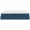 vidaXL Lit avec rangement et matelas Bleu 200 x 200 cm Polyester