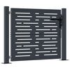 vidaXL Portail de jardin Anthracite 100x100 cm Acier Design carr&eacute;