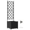 vidaXL Cache-pot de jardin Noir 40 x 40 x 142 cm PP