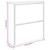 vidaXL Armoire &agrave; chaussures miroir 2 niveaux Sonoma gris 63x17x67 cm