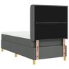 vidaXL Lit &agrave; ressorts avec matelas Gris fonc&eacute; 80 x 200 cm tissu